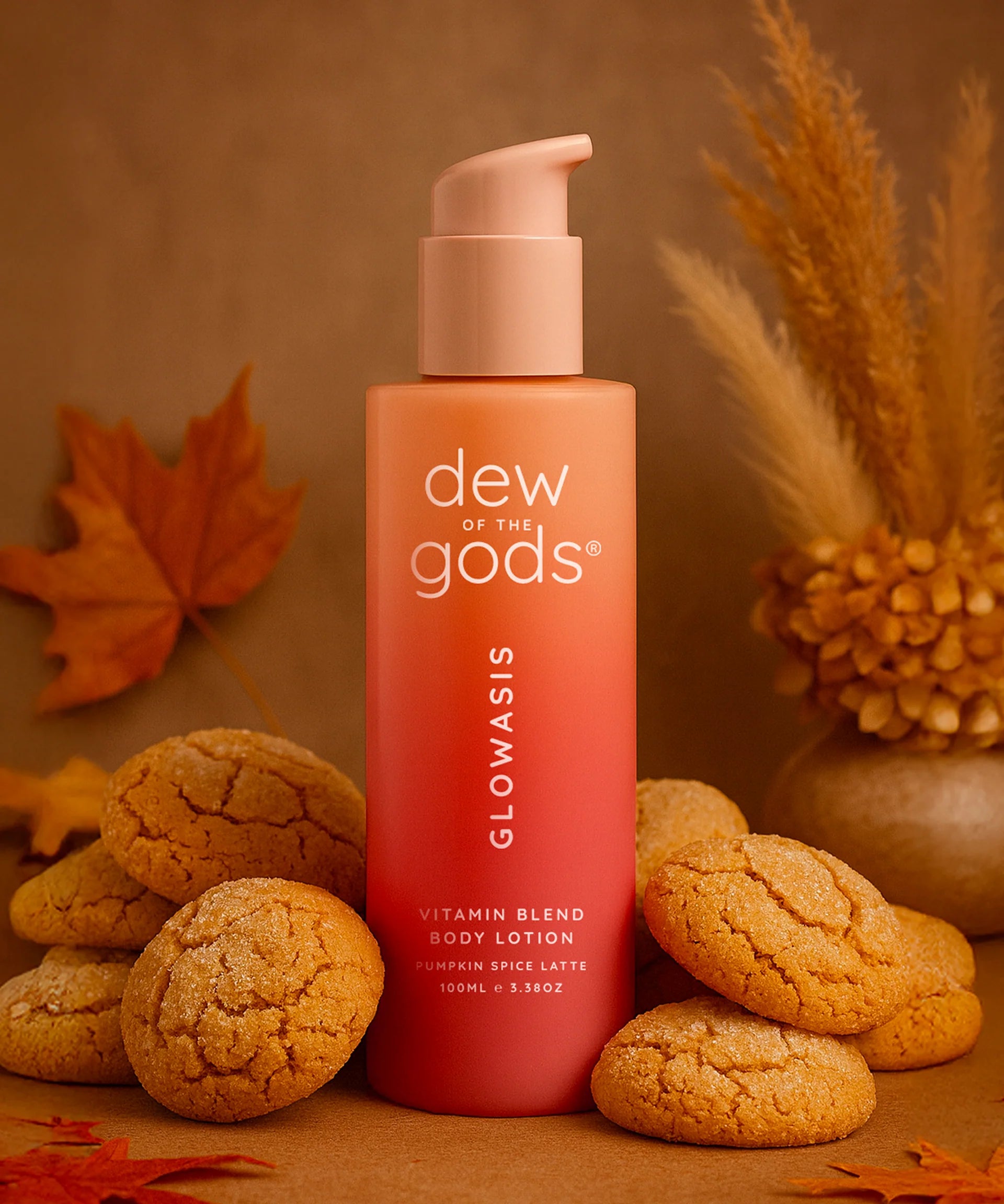 DEW OF THE GODS Glowasis Vitamin Blend Body Lotion in Pumpkin Sugar Cookie