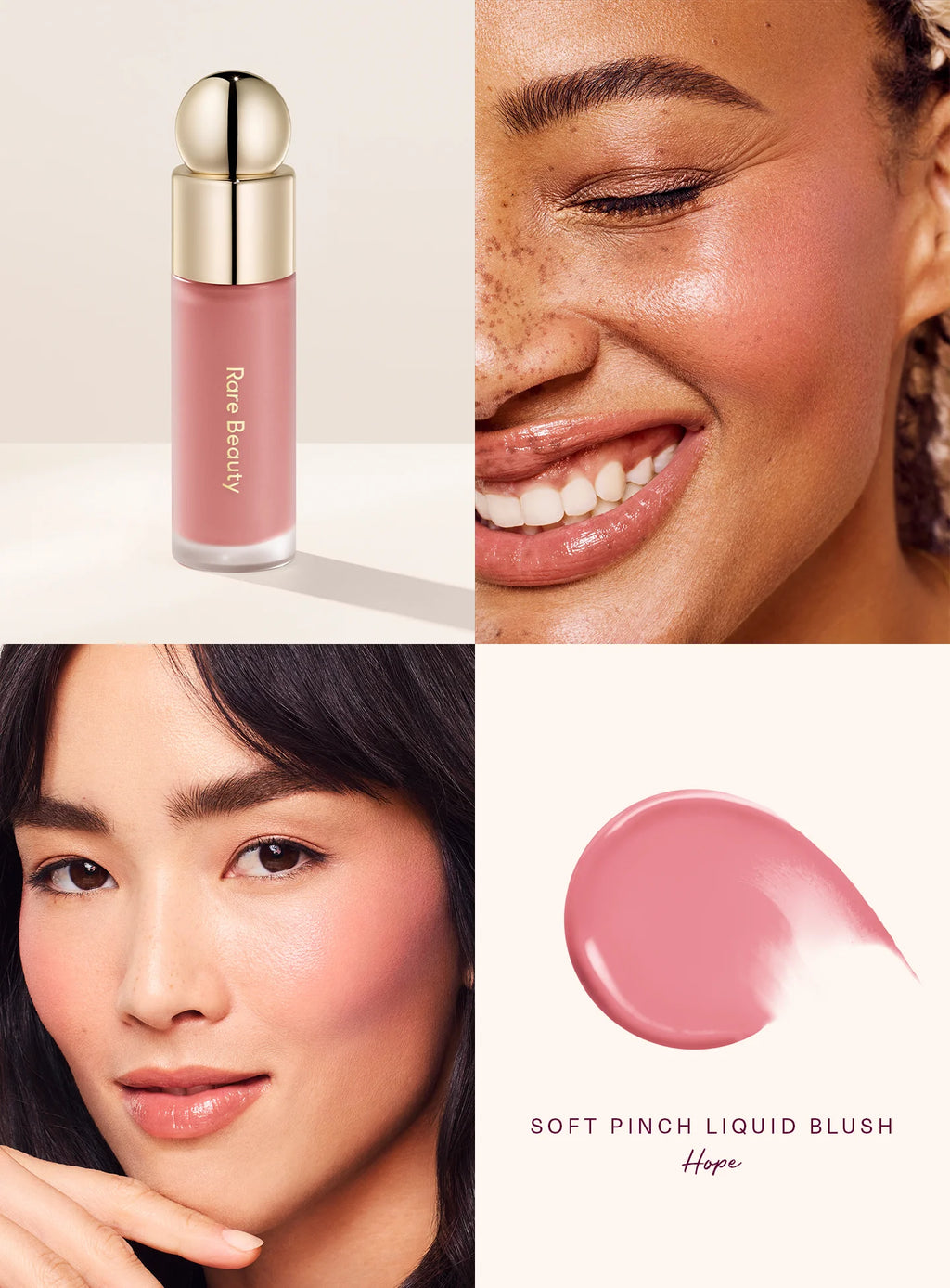 RARE BEAUTY Soft Pinch Dewy Liquid Blush tono HOPE