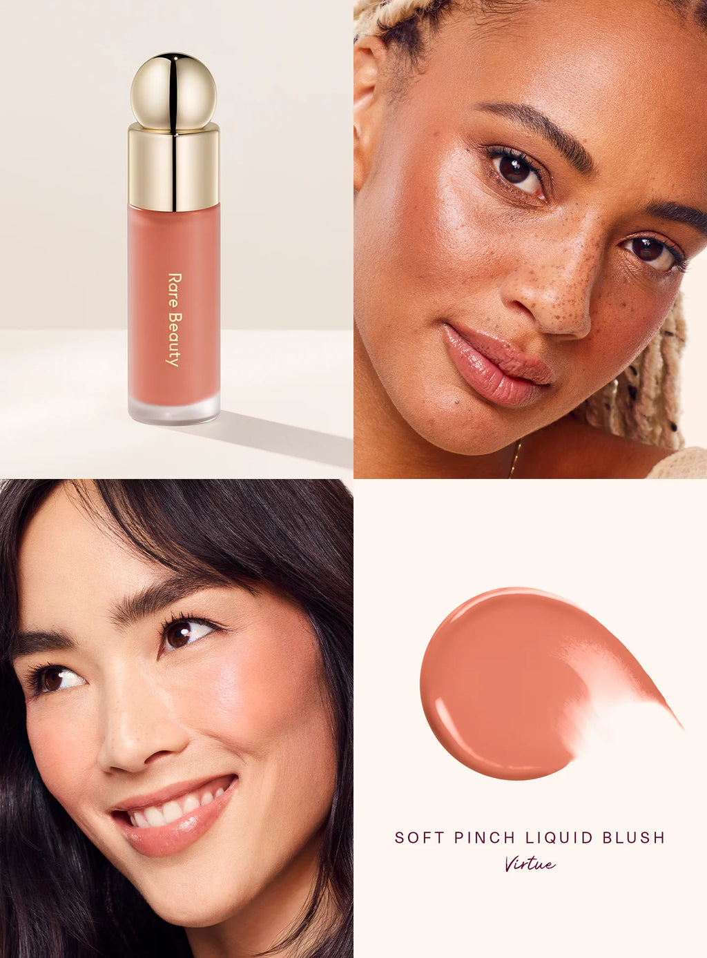 RARE BEAUTY Soft Pinch Dewy Liquid Blush tono VIRTUE